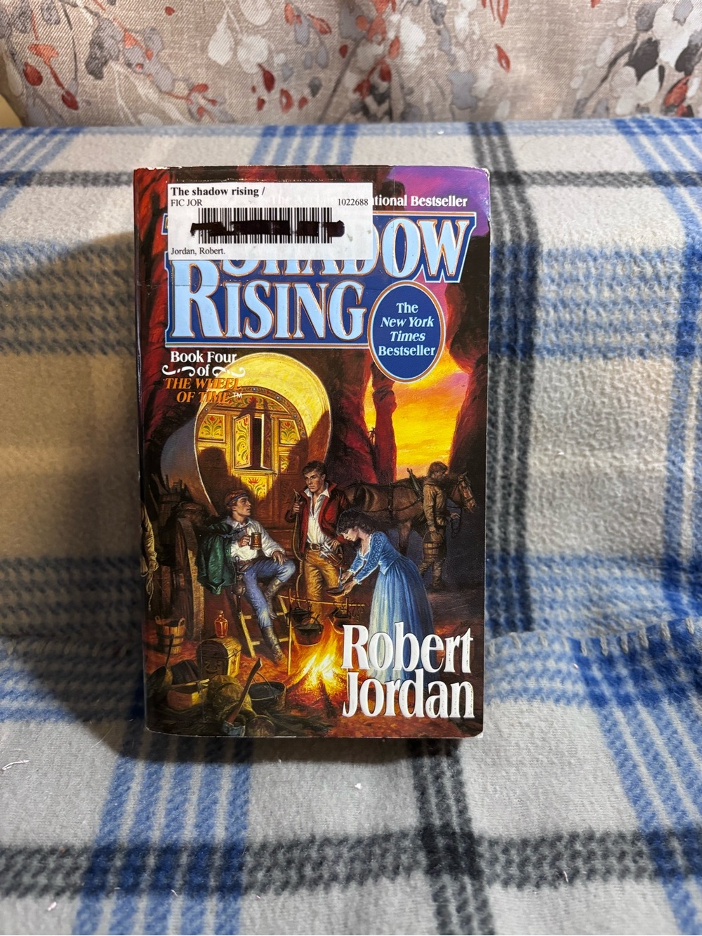 The Shadow Rising Book Four - Blue Plaid Cover Display- library withdrawal